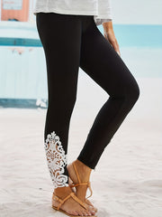 Solid Skinny Leggings Casual Women's Clothing
