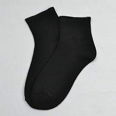 Men's Solid Crew Socks Breathable Comfy Casual Unisex Socks