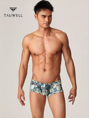 Men's Stylish Printed Bikini Briefs Breathable Underwear Trunks