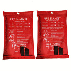 2pcs Fire Blanket Fiberglass Fire Emergency Blanket Suppression Blanket