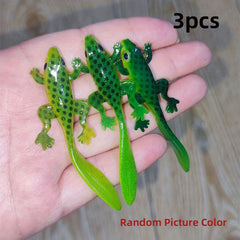 3pcs Colorful Lizard Fishing Lures Soft Paddle Tail Swimbaits for Bass