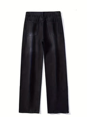 Slim Fit Jeans Men Casual Straight Leg Denim Pants Spring Summer