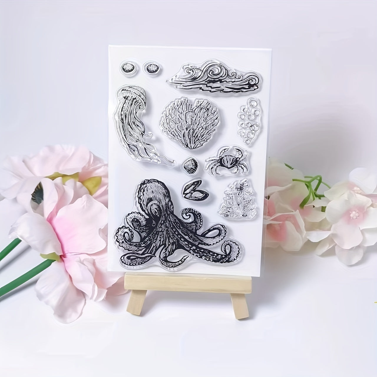 Marine Life Clear Stamps for Card Making and Scrapbooking
