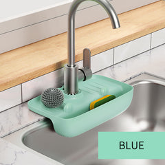 Splash Guard Sink Faucet Drain Rack Fast Drying Mat Drip Catcher Kitchen Storage