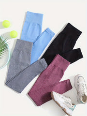 4pcs Seamless Multicolor Yoga Leggings High Stretch Fitness Tights