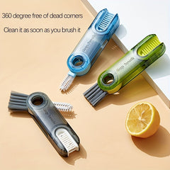 U-shaped Insulation Cup Cleaning Brush 3-in-1 Rotatable Brush