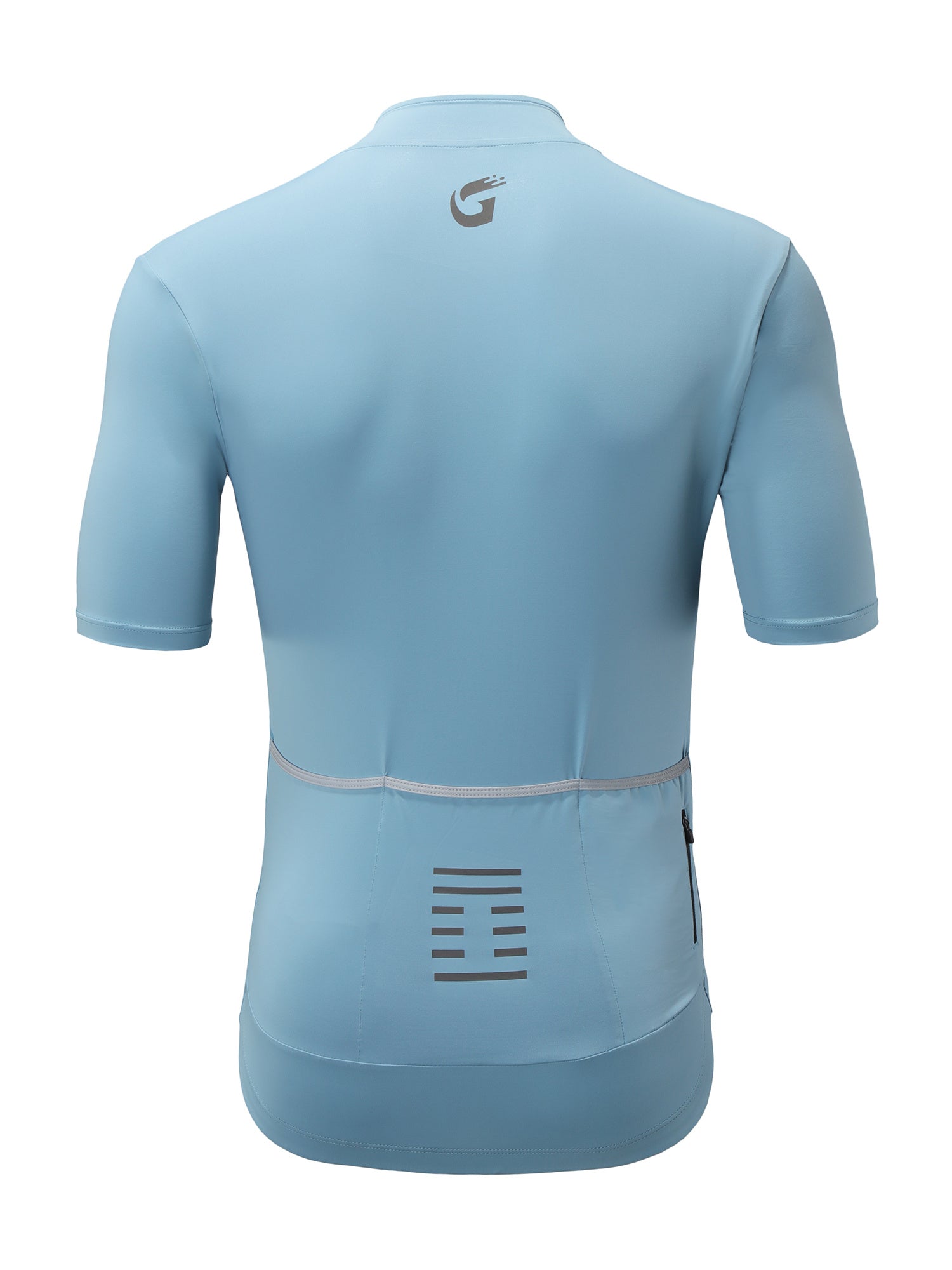 Breathable Men's Cycling Top with Zipper Short Sleeves