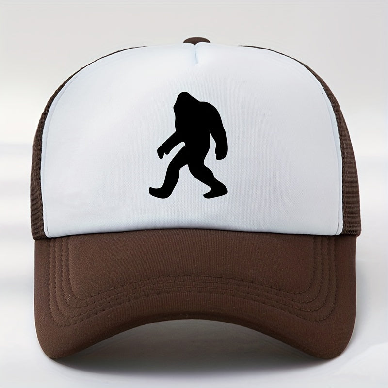 Orangutan Printed Baseball Cap Mesh Breathable Peaked Cap