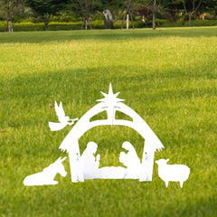 Waterproof PVC Outdoor Christmas Nativity Set - Weather Resistant Yard Decor
