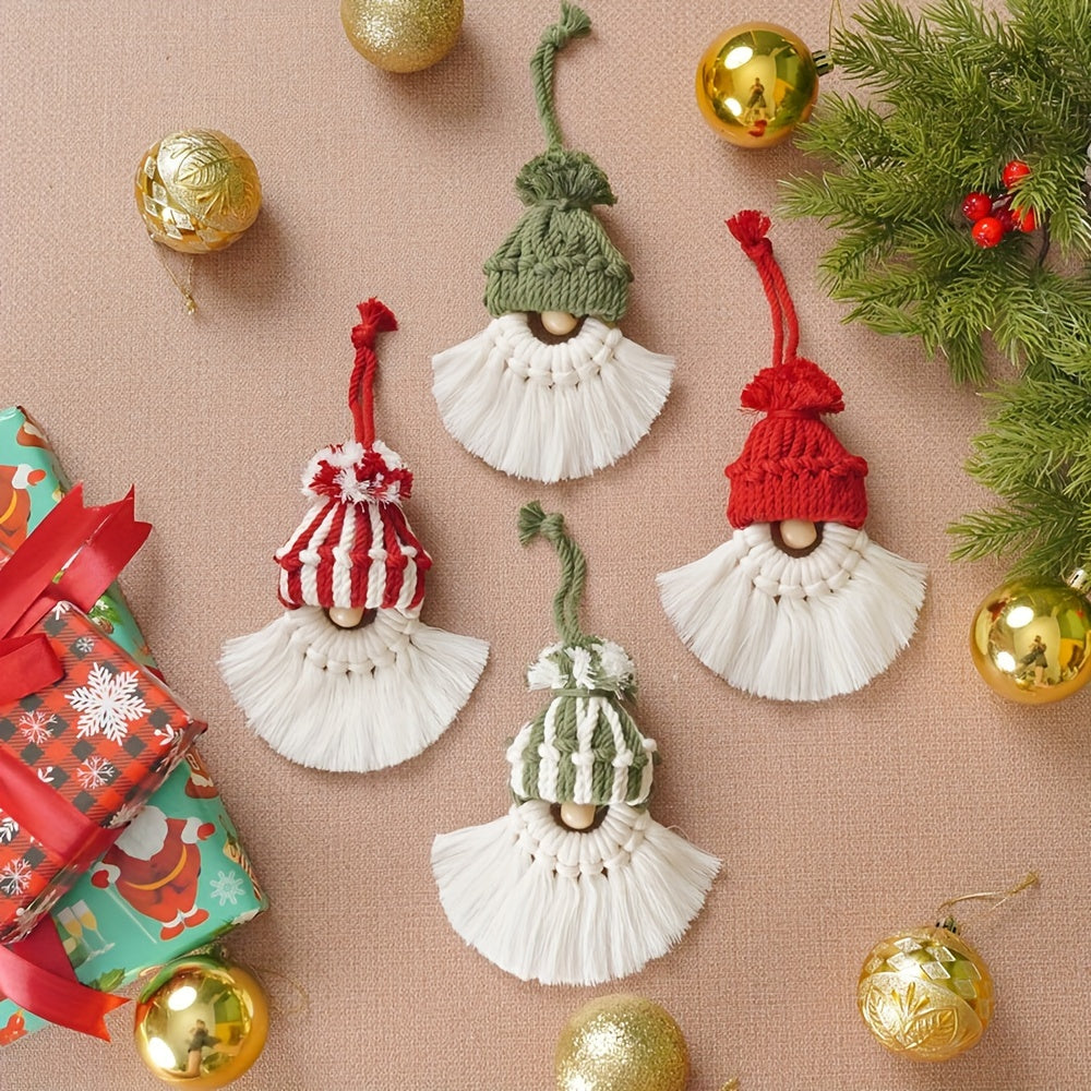 DIY Macrame Christmas Gnomes Santa Claus Kit - Christmas Tree Decor
