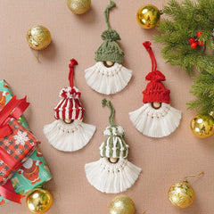 DIY Macrame Christmas Gnomes Santa Claus Kit - Christmas Tree Decor