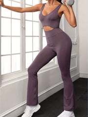 Women's Solid V-Neck Sleeveless Jumpsuit