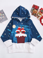 Christmas Santa Night Hoodie Sweatshirt Pullover Spring Fall Sports