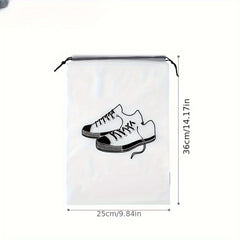 5pcs Portable Shoe Drawstring Storage Bag Dust Proof Shoe Packing Bag