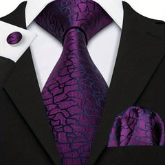 Men's Jacquard Tie & Accessories Set for Party Wedding