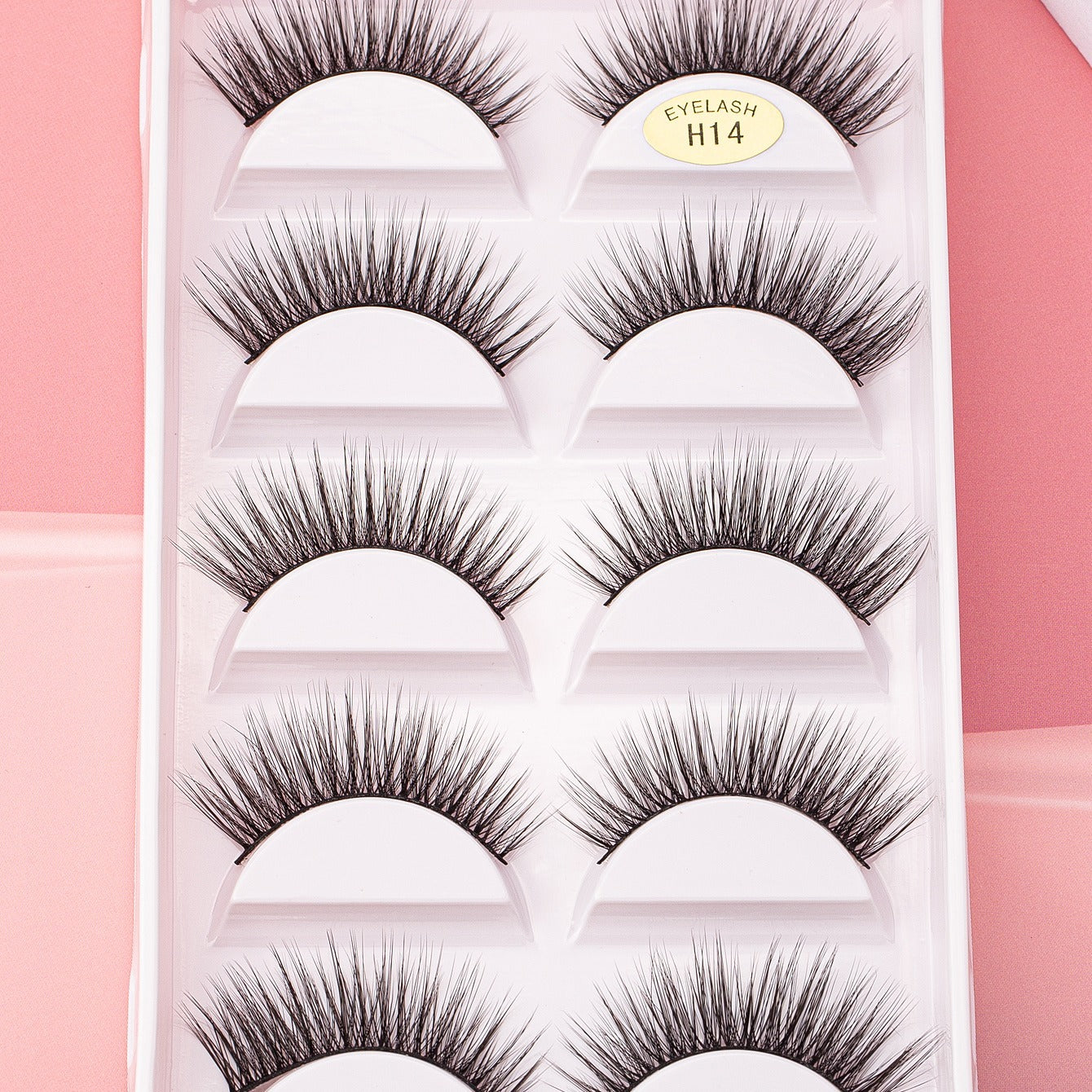 5 Pairs Natural Looking 3D Faux Mink Lashes for Flawless Cat Eye