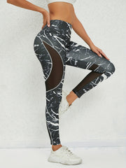 High Waist Butt Lifting Leggings Mesh Stitching for Fitness Yoga Running