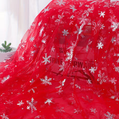 Christmas Snowflake Fabric Halloween Cloak Tablecloth Princess Skirt DIY