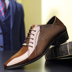 LAORENTOU Men's Leather Pointed Toe Dress Shoes