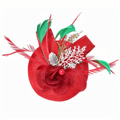 Vintage Christmas Feathered Headband for Women Duck Feather Hat