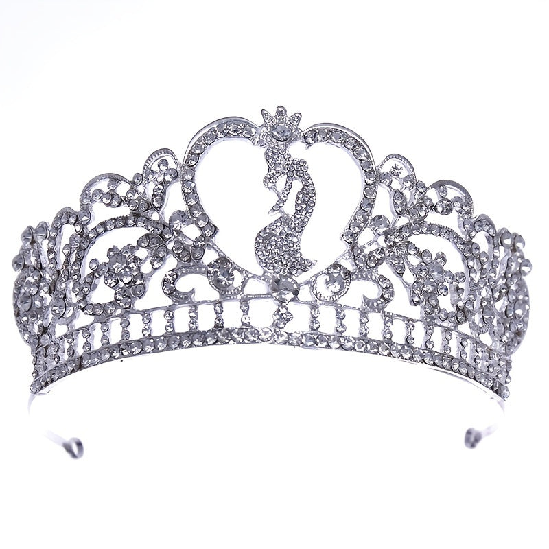 Golden Crystal Crowns Princess Crown Baroque Queen Tiara For Bridal Wedding