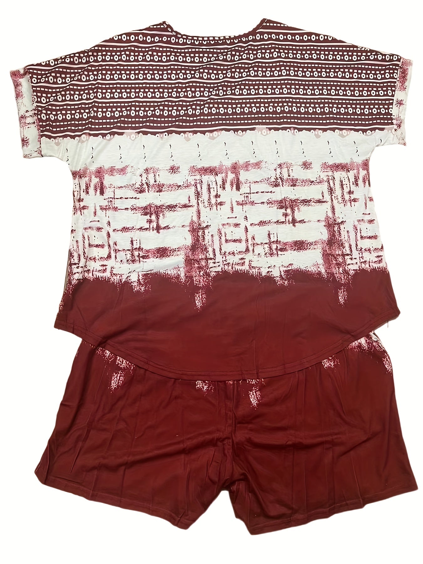 Graphic Print Tee & Shorts Set