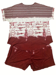 Graphic Print Tee & Shorts Set