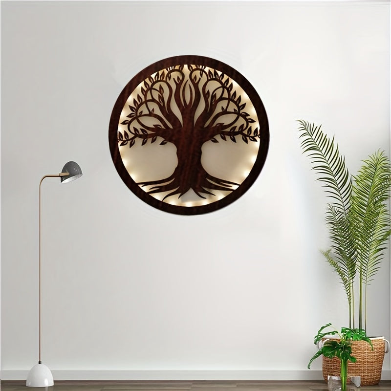 Flower Series Wooden Wall Decoration Hanging Light