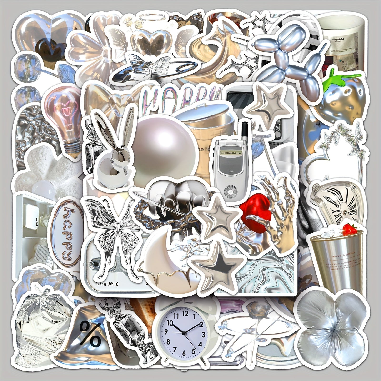 50pcs Nordic Style Graffiti Stickers for Laptop Helmets Water Bottles