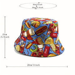 Bucket Hat Burger Fries Cola Sun Hat