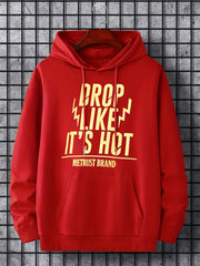 Men's Hoodie Letter Print Drawstring Sweatshirt