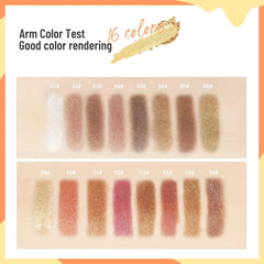 16 Colors Pearly Eyeshadow Clay Brown Golden Cheese Mud Shimmer Glitter