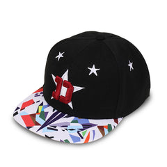 Embroidered D Star Men's Hip Hop Hat