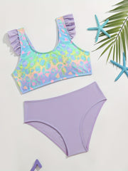 Girls Bikini Set Crop Top & Shorts Europe America Style