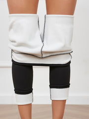 Women's Thermal Leggings Fleece Lined Warm Pants Winter Sports