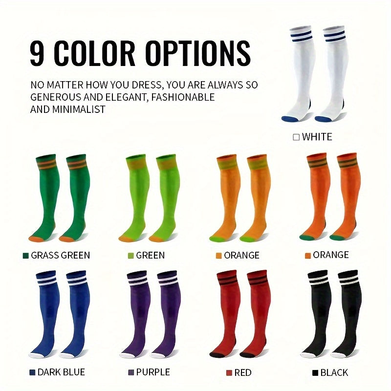Men's Breathable Football Socks Knee High Non-Slip Sport Socks