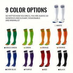 Men's Breathable Football Socks Knee High Non-Slip Sport Socks