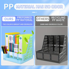 Macaron Desktop Bookshelf A4 File Storage Box Folder Book Stand
