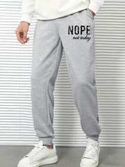 Men's Personality Graphic Print Elastic Waist Pants