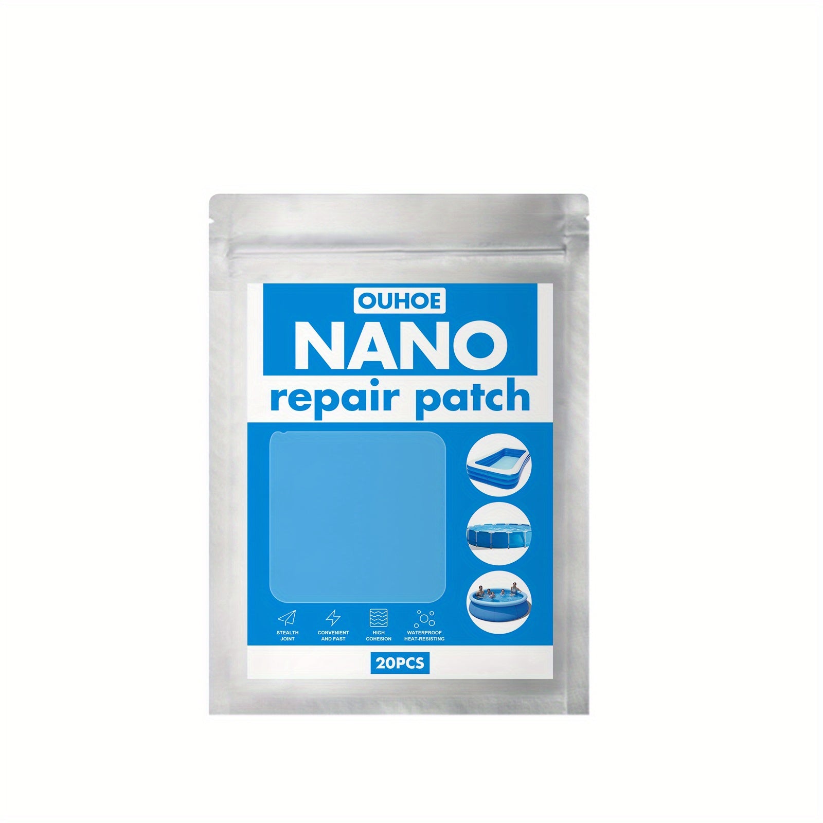 20pcs Waterproof Repair Patches Inflatable Boat Dinghy Raft Patch Tape