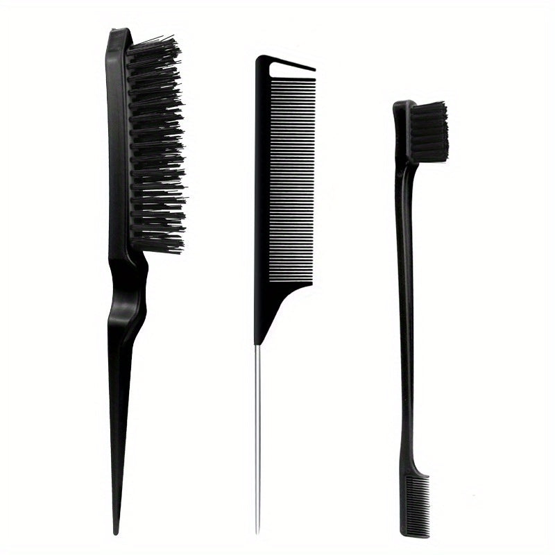 3pcs Teasing Brush Set for Women Dual Edge Eyebrow Brush & Styling Comb