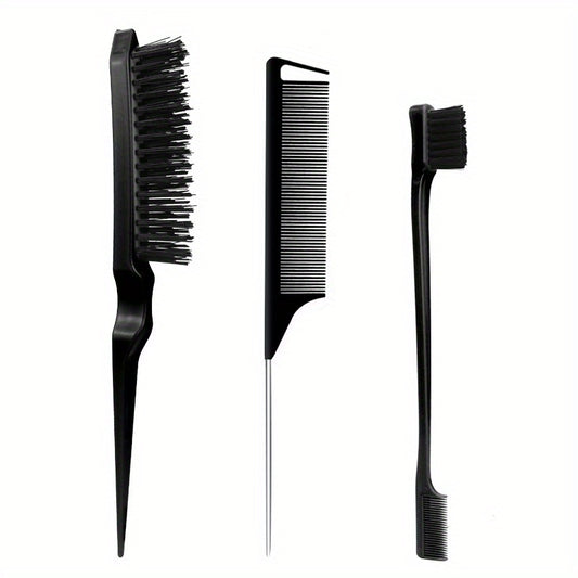 3pcs Teasing Brush Set for Women Dual Edge Eyebrow Brush & Styling Comb