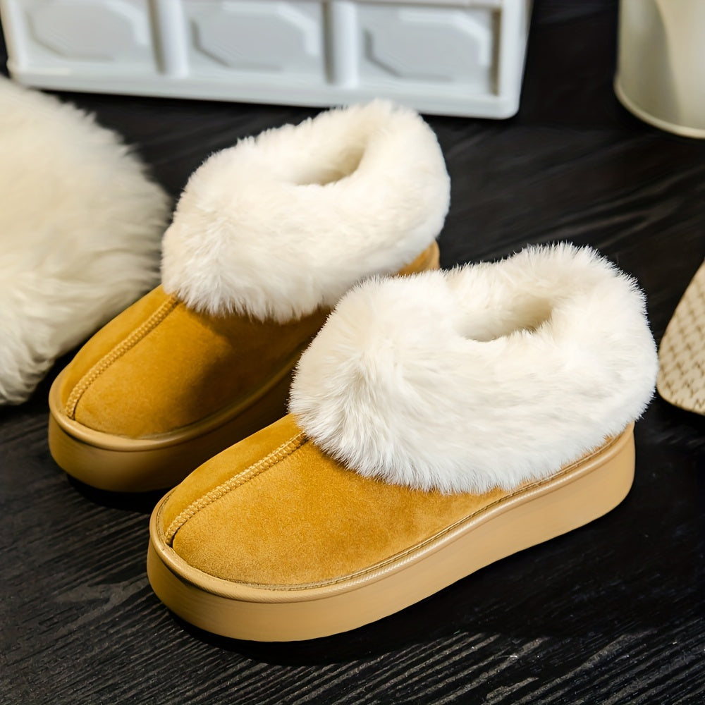 Women's Non slip Short Snow Boots Thickened Winter Warm Ankle Shoes