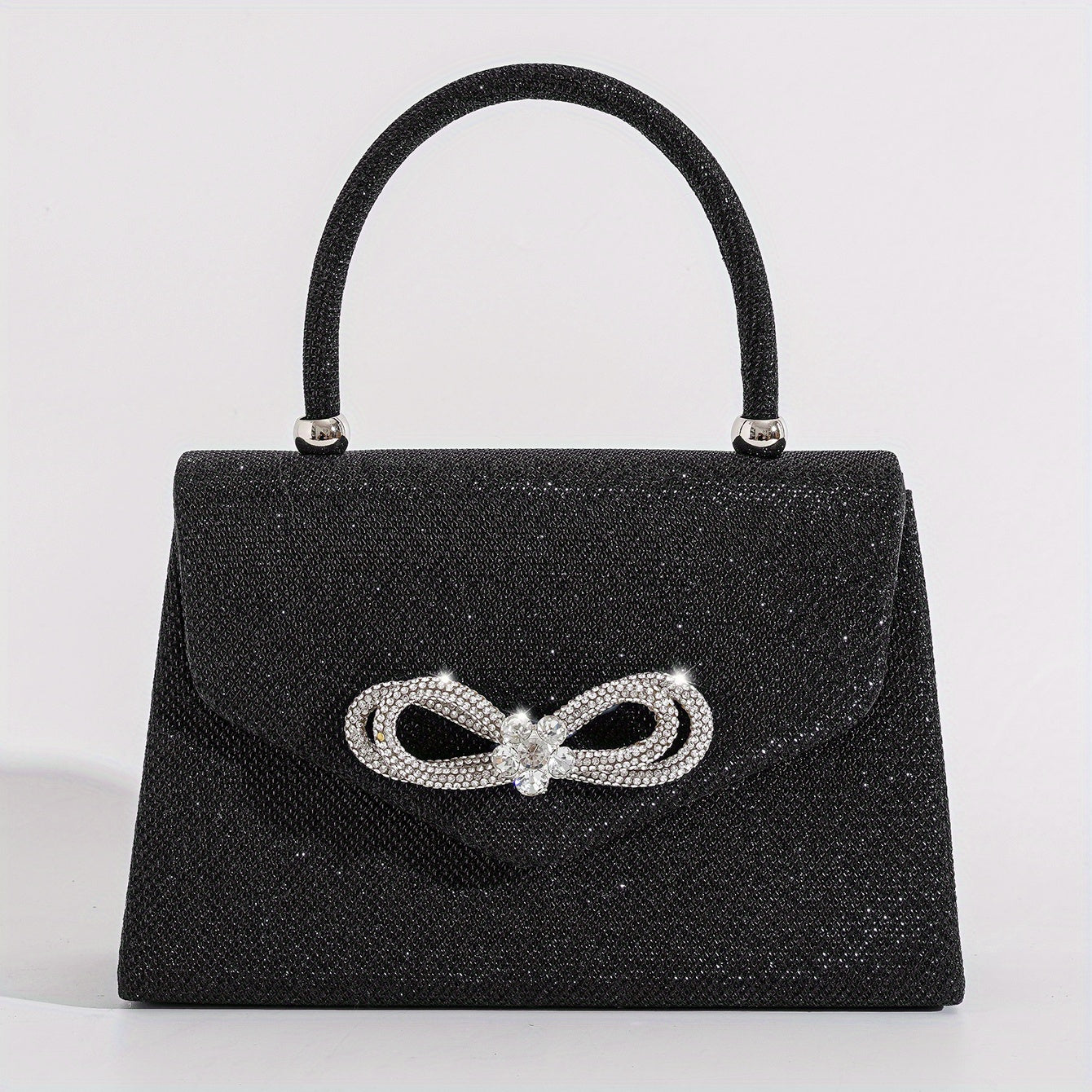 Glitter Satchel Bag with Bowknot for Party