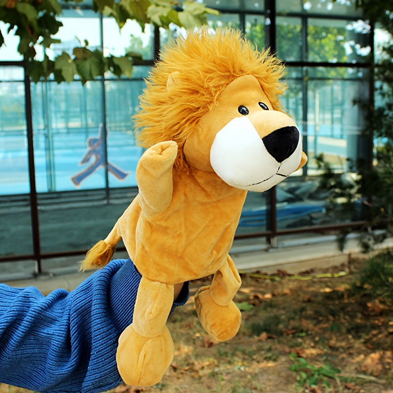 Adorable Lion Hand Puppet Cartoon Animal Plush Toy for Kids