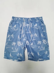Quick Dry Mesh Lining Drawstring Men's Swim Trunks