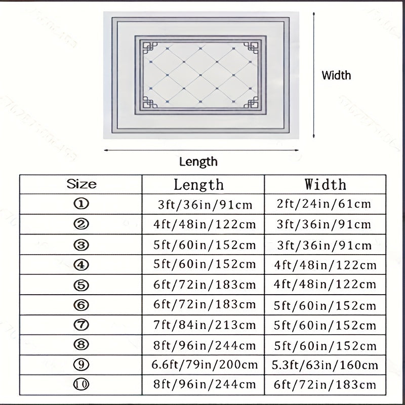 Geometric Area Rug Quick Dry Absorbent Bath Mat 78.74" x 118.1"