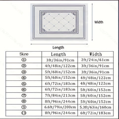 Geometric Area Rug Quick Dry Absorbent Bath Mat 78.74" x 118.1"