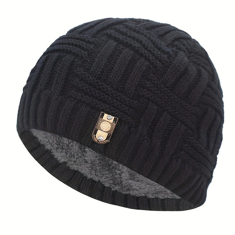 Skullies Beaines Knitted Hat Winter Hats Men Women Bonnet Warm Thick Fur Cap