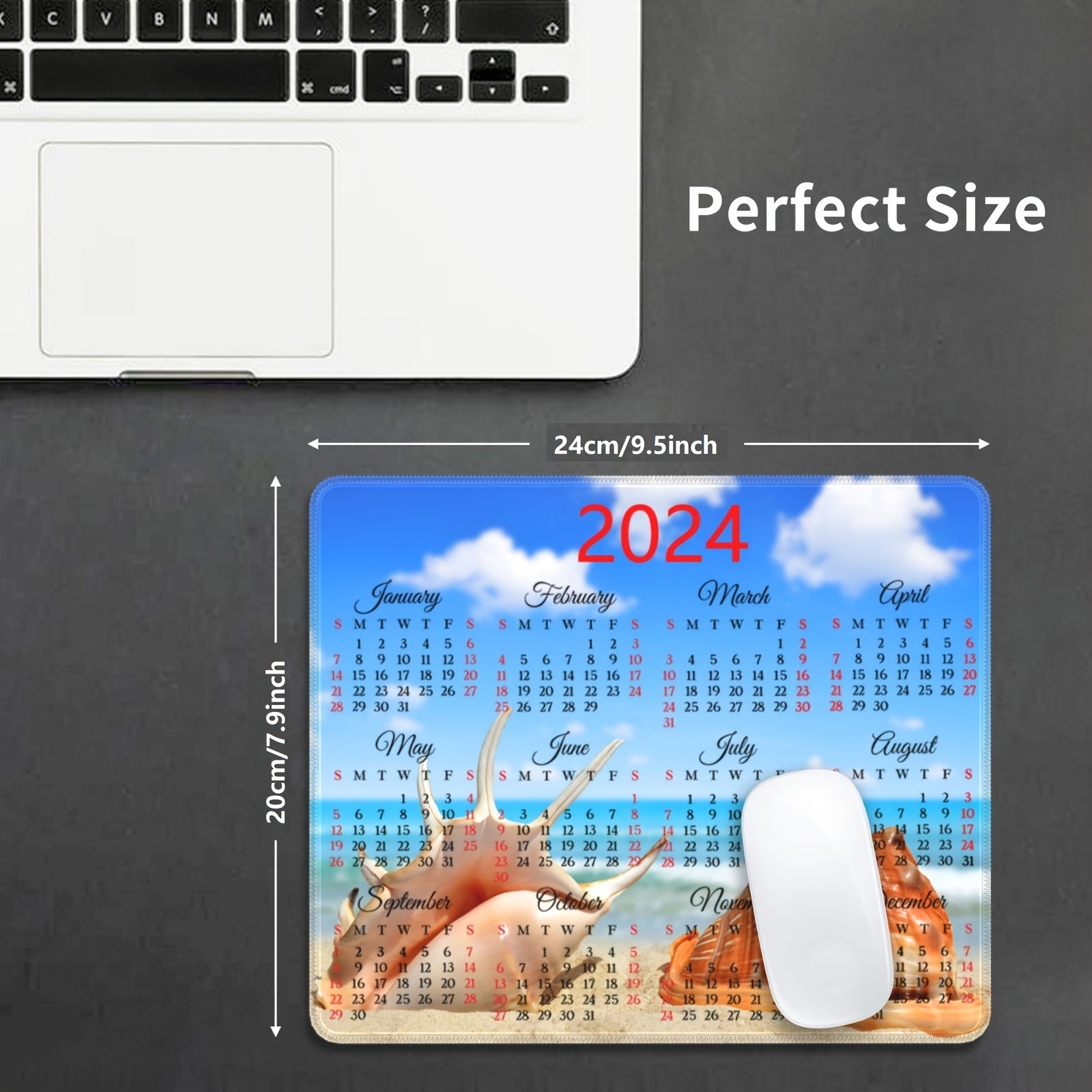 Waterproof Mouse Pad Non Slip Rubber Base Stitched Edges Computers